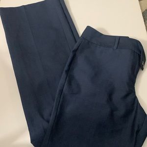 Ann Taylor signature straight through hip and thigh bootleg trousers. Blue. 8